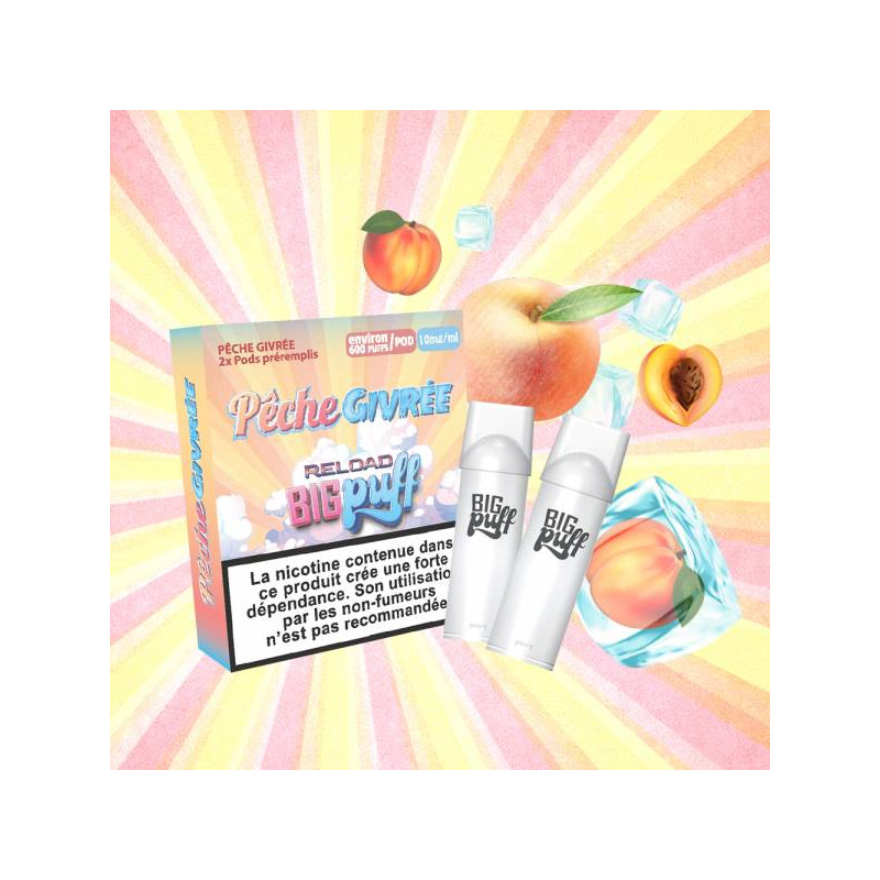 Pêche Givrée - Big Puff Reload - Vape Pen - Pod Jetable