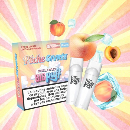 Pêche Givrée - Big Puff Reload - Vape Pen - Pod Jetable