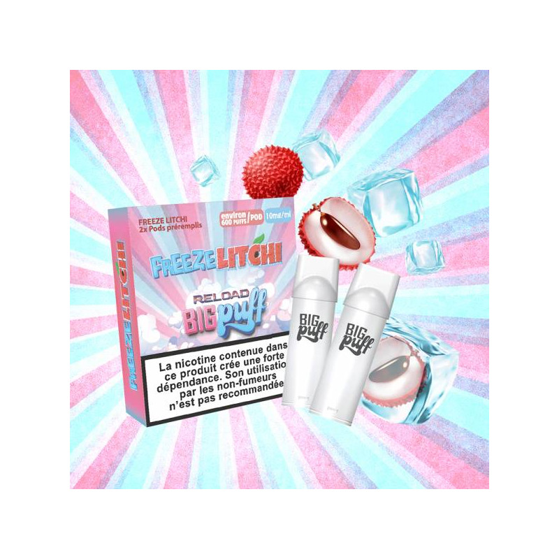 Freeze Litchi - Big Puff Reload - Vape Pen - Pod Jetable
