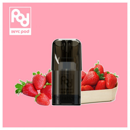 3 x Pod Fraise - INVC - Vape Pen - Pod Jetable