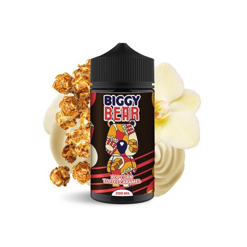 Pop Corn Toffee Caramel 200ML - Biggy Bear - ZHC 0mg