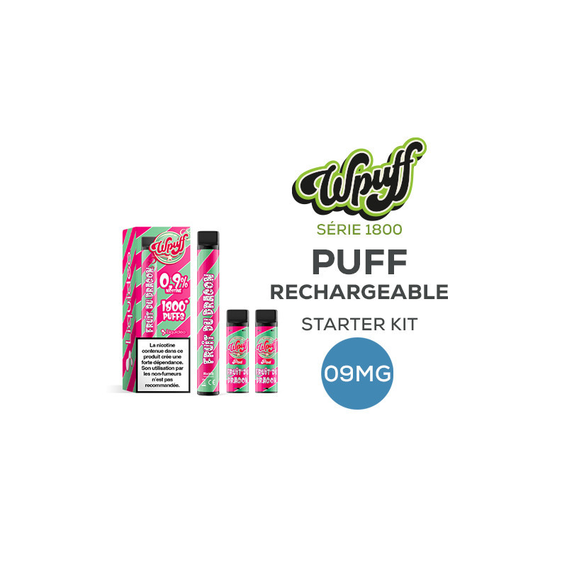 KIT WPUFF 1800 POD + 3 PODS 2ML 0.9% LIQUIDEO