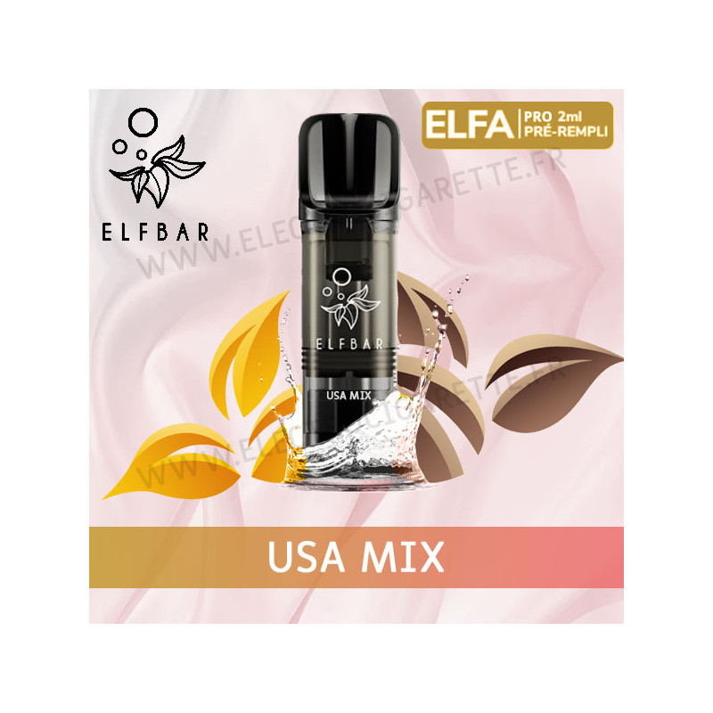 USA Mix - 2 x Capsules Pod Elfa Pro par Elf Bar - 2ml - Vape Pen