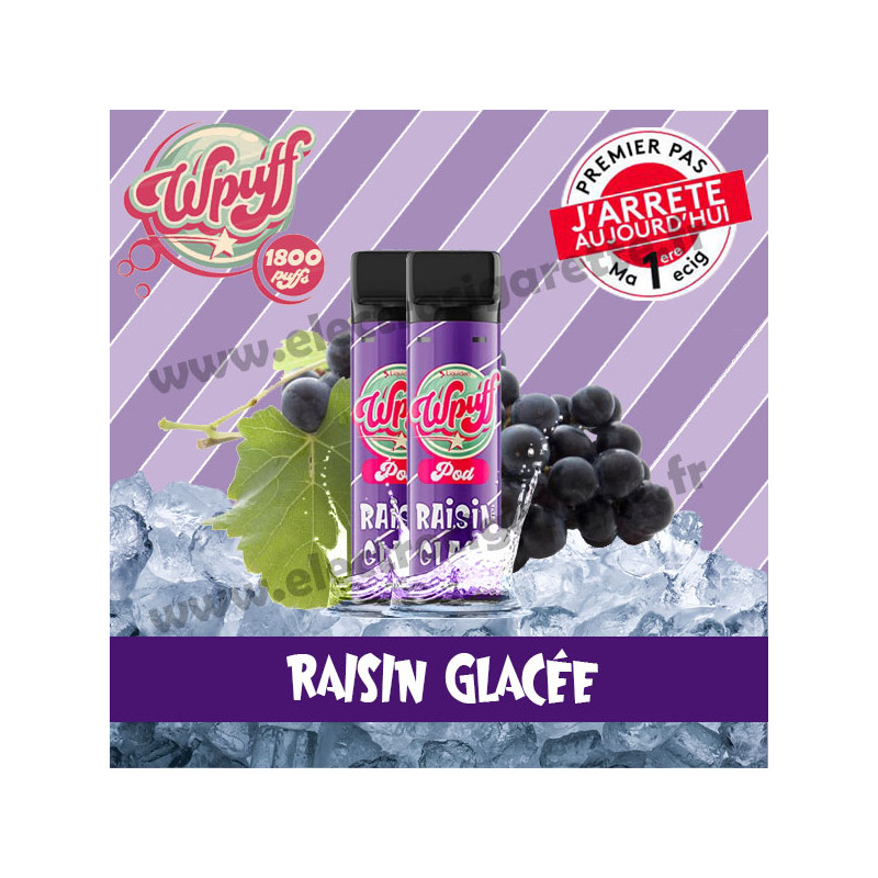 2 x Pods Raisin Glacée - Wpuff 1800/Liquideo