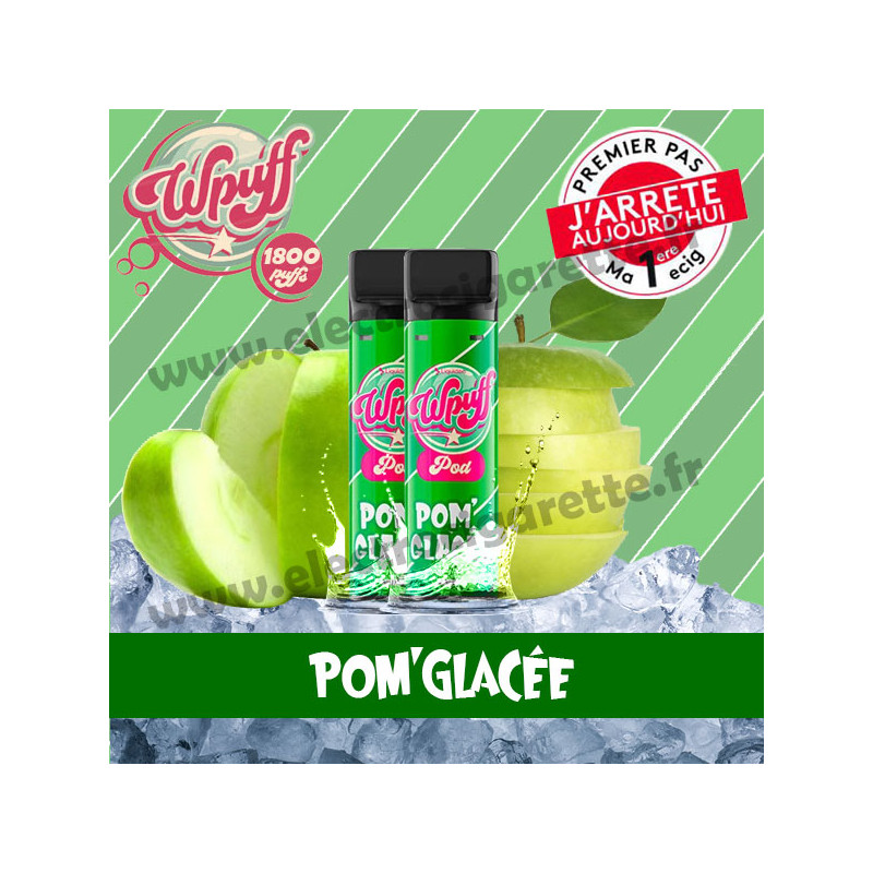 2 x Pods Pomme Glacée - Wpuff 1800/Liquideo