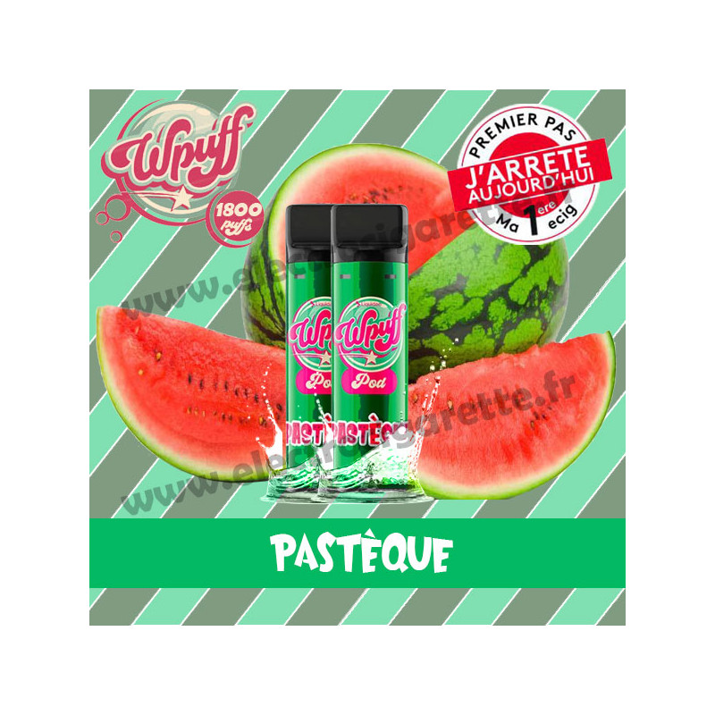 2 x Pods Pastèque - Wpuff 1800/Liquideo