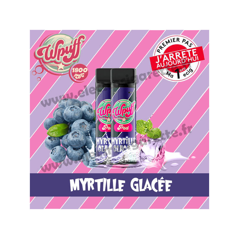 2 x Pods Myrtille Glacée - Wpuff 1800/Liquideo