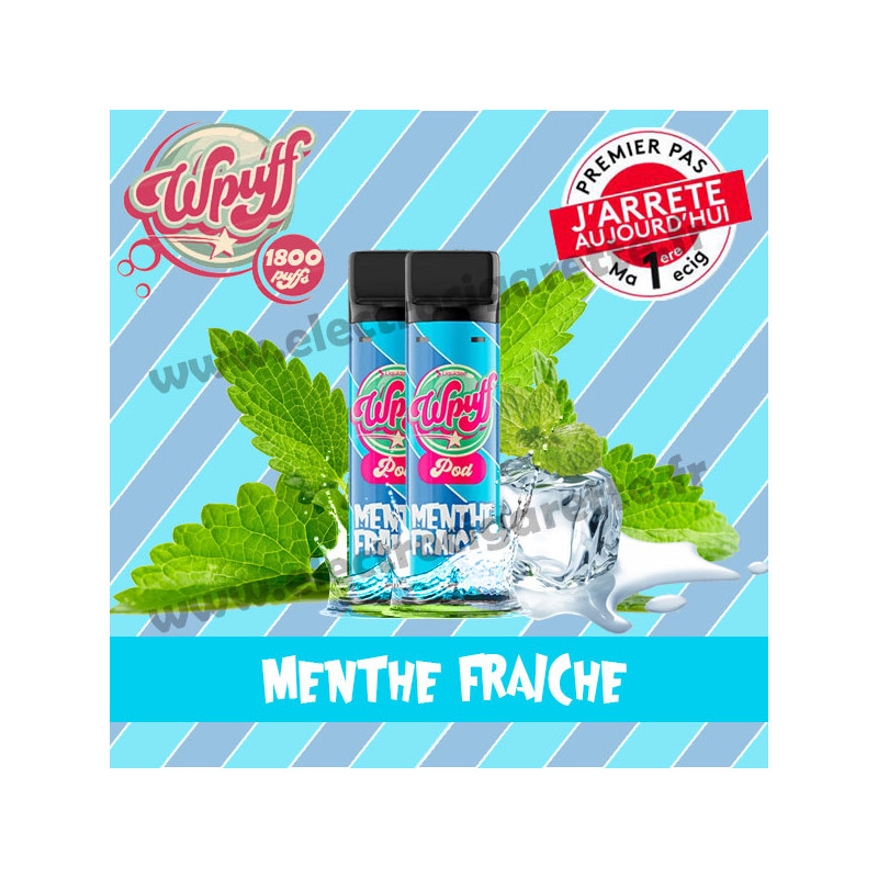 2 x Pods Menthe Fraiche - Wpuff 1800/Liquideo