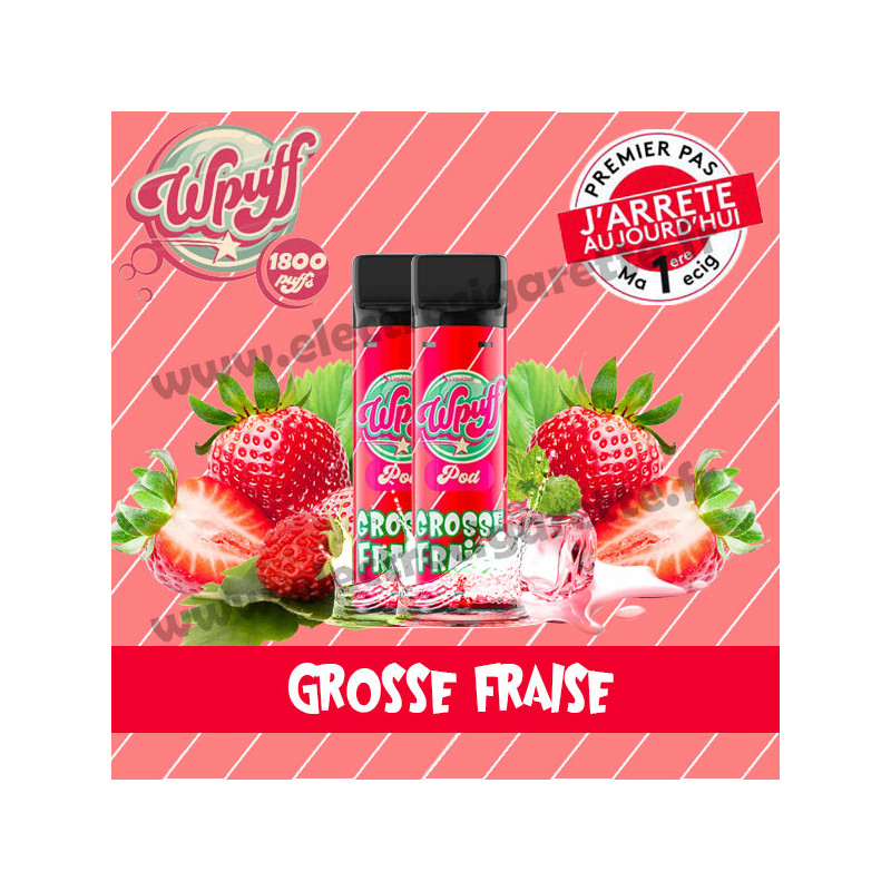 2 x Pods Grosse Fraise - Wpuff 1800/Liquideo