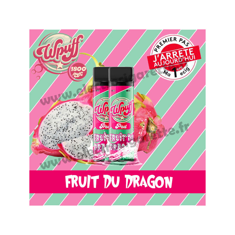 2 x Pods Fruit du Dragon - Wpuff 1800/Liquideo