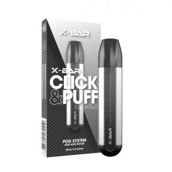 Batterie Solo - X-Bar Click Puff - 500 mAh - Silver and Carbon