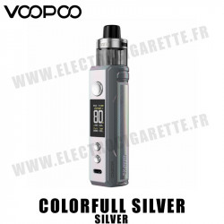 Kit Drag X2 Pod - 80W - 1 accu 18650 - Voopoo - Colorfull Silver