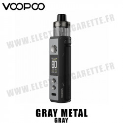 Kit Drag X2 Pod - 80W - 1 accu 18650 - Voopoo - Gray Metal