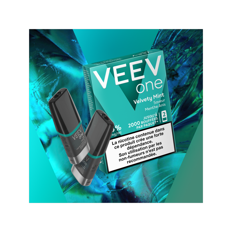 Paquet de 2 Pods pré-remplis Veev One Velvety Mint - Veev Anis Menthe Rafraîchissante