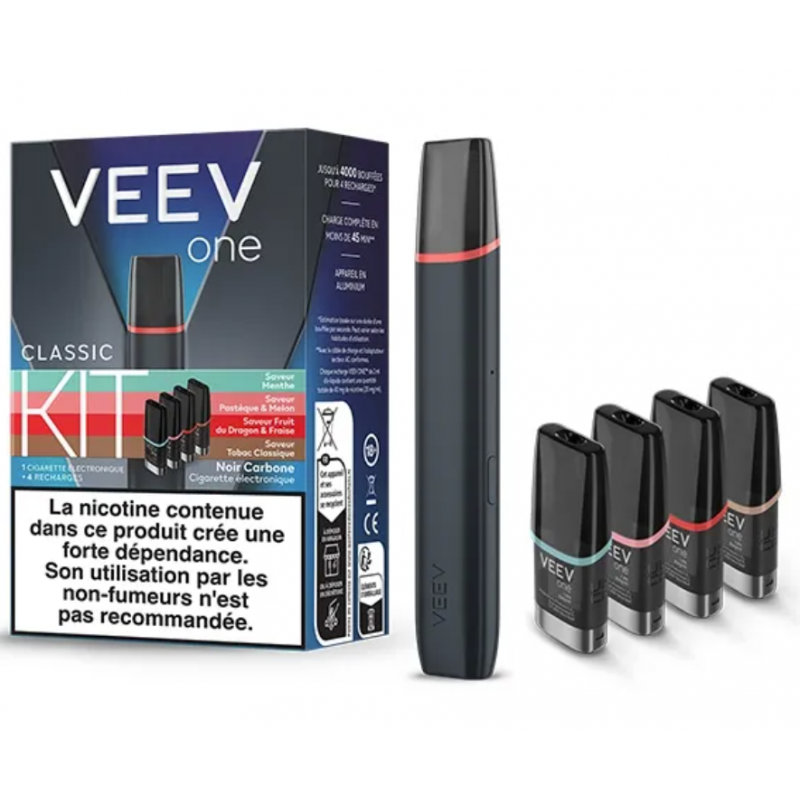 Kit Veev One Saveurs Classiques - Veev (+ 4 recharges) Présentation