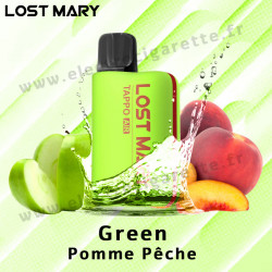Kit Tappo Air avec Pod 2ml - 750 mAh - Lost Mary - Green - Pomme Pêche