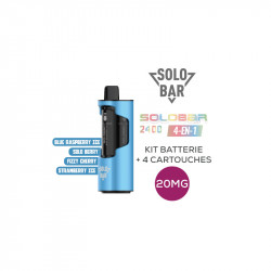 Solobar 2400 Kit Vape 4-en-1 avec 4 Saveurs – Batterie et Cartouches Incluses