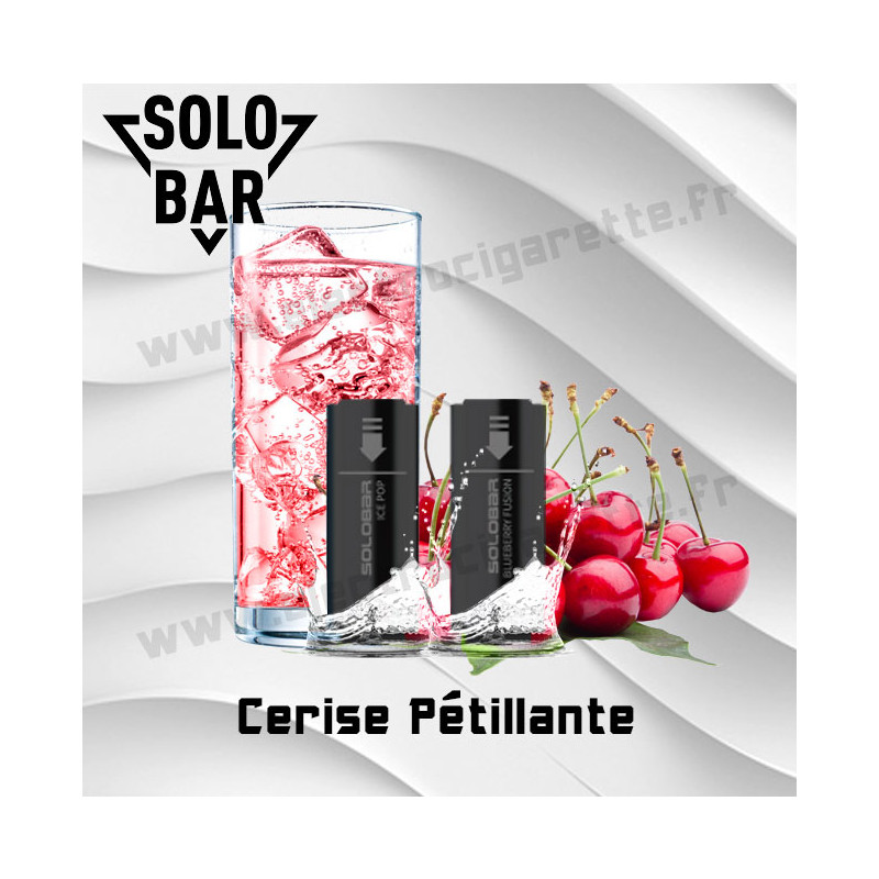Cerise Pétillante Pack de 2 Pods Solobar 2400 2ml 20mg