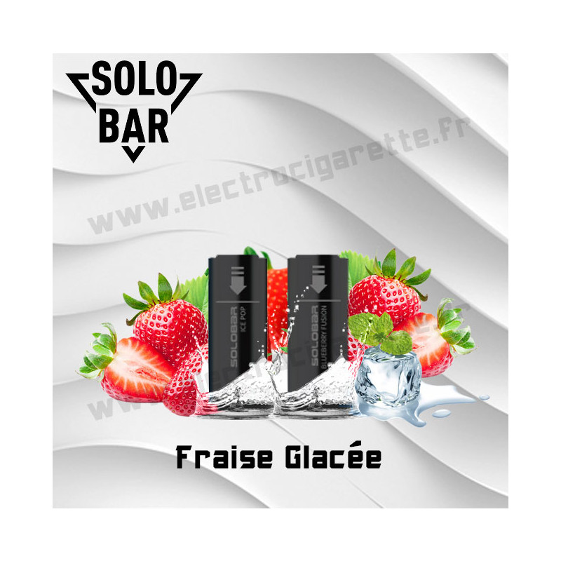 Fraise Glacée Pack de 2 Pods Solobar 2400 2ml 20mg