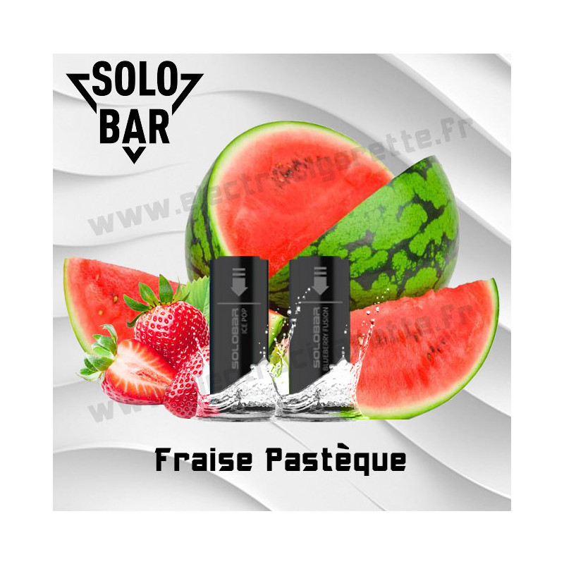 Fraise Pastèque Pack de 2 Pods Solobar 2400 2ml 20mg