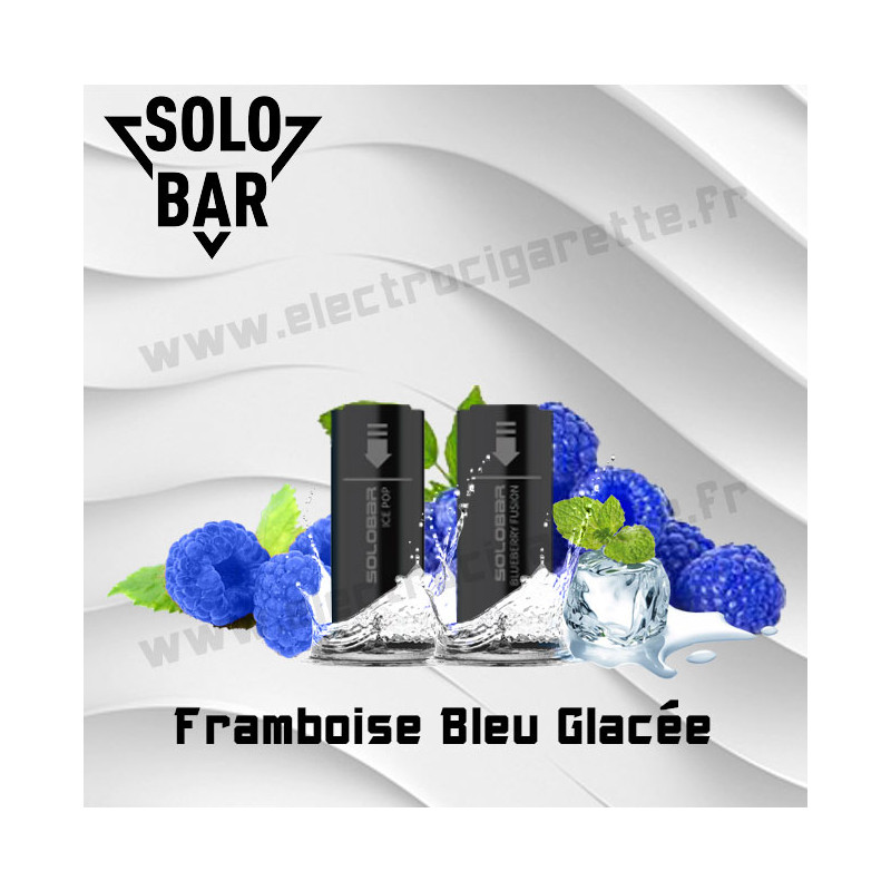 Framboise Bleue Glacée Pack de 2 Pods Solobar 2400 2ml 20mg