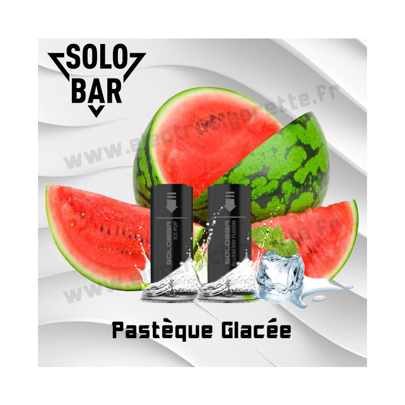  Pastèque Glacée Pack de 2 Pods Solobar 2400 2ml 20mg