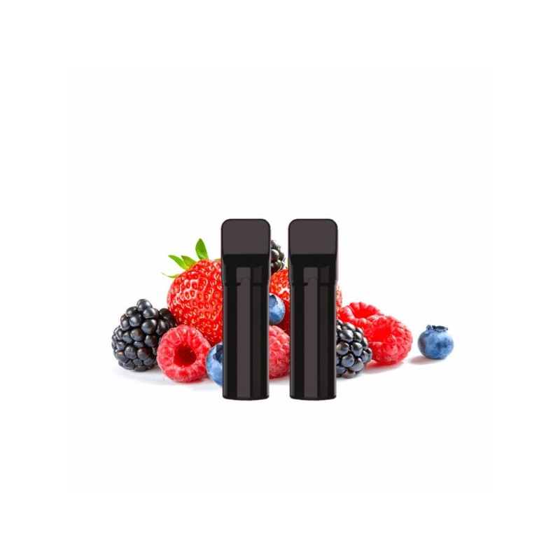 Ensemble Prodigy par Vape Maker avec arômes de fruits rouges incluant fraise, framboise, et myrtille