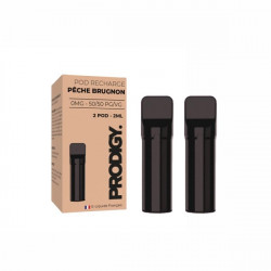 Pack Prodigy par Vape Maker avec cartouches pré-remplies goût pêche brugnon Nic Salt 2ml