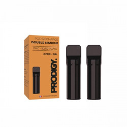 Pack Prodigy par Vape Maker avec cartouches pré-remplies goût double mangue Nic Salt 2ml