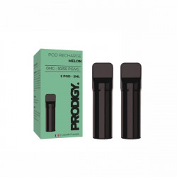 Pack Prodigy par Vape Maker avec cartouches pré-remplies goût melon Nic Salt 2ml