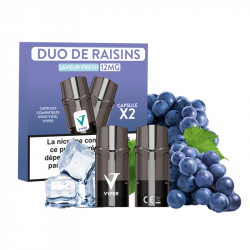 Cartouches Vyper One duo de raisins 12mg, capsules de e-cigarette 2ml, saveur de raisin frais, double pack, accessoires de vape
