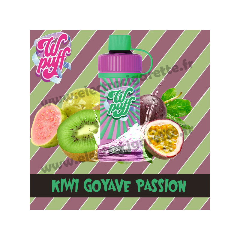 Kit Batterie avec Cartouche Pod Wpuff 12K 00mg - Kiwi Goyave Passion - Liquideo