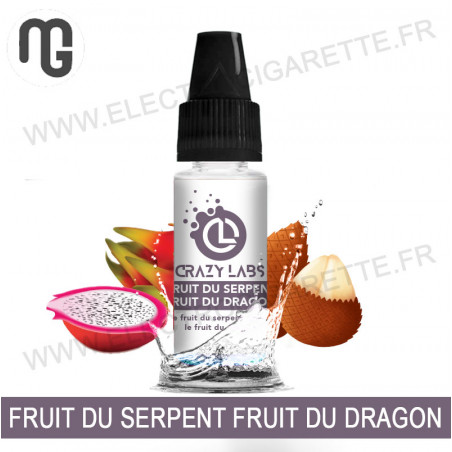Pack de 5 x Fruit du Serpent - Fruit du Dragon - Crazy Labs - MG Vape - 10 ml