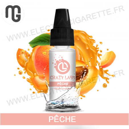 Pack de 5 x Pêche - Crazy Labs - MG Vape - 10 ml