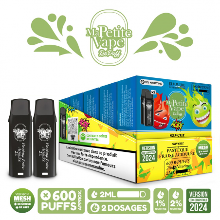 Ma Petite Vape De Puff 600 Puffs - Pastèque Fraise Acidulée
