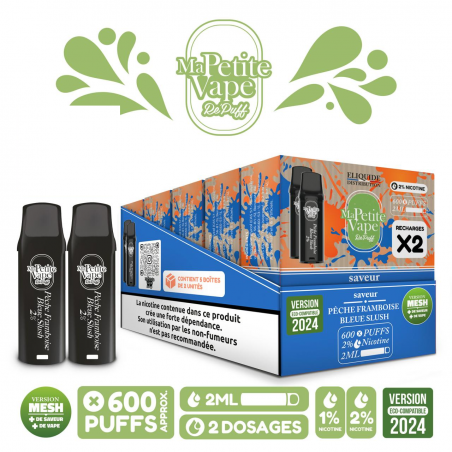 Pêche Framboise Bleue Slush- Pod RePuff - Ma petite vape - Pod