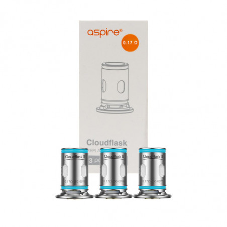 Pack de 3 Résistances Cloudflask Aspire 0.17 ohm