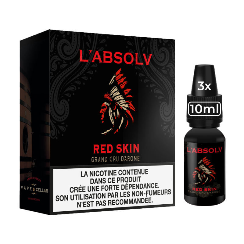 Red Skin L'Absolv Vape Cellar 3x10mL - Disponible en 3, 6, 11, 16mg