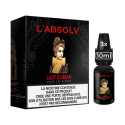 Lady Durban L'Absolv Vape Cellar 3x10mL - Disponible en 3, 6, 11, 16mg