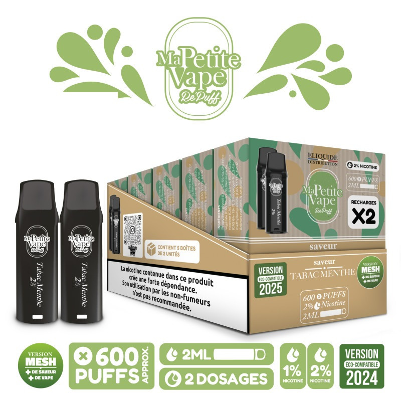 Tabac Menthe - Pod RePuff - Ma petite vape - Pod