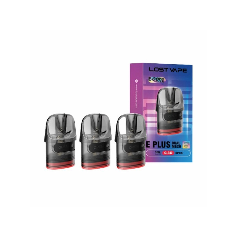 Cartouches E-Plus Dual Mesh 0.3/0.6Ω 3ml (3pcs) - Lost Vape
