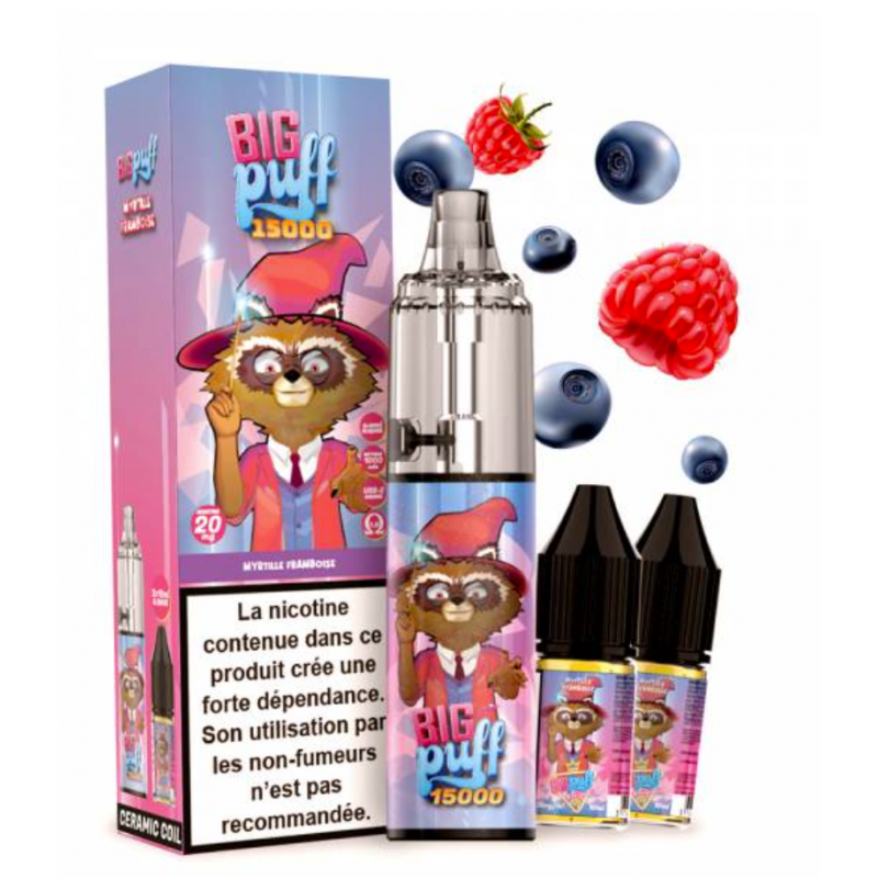 Tornado 15000 puffs 20 mg Myrtille Framboise - Big Puff