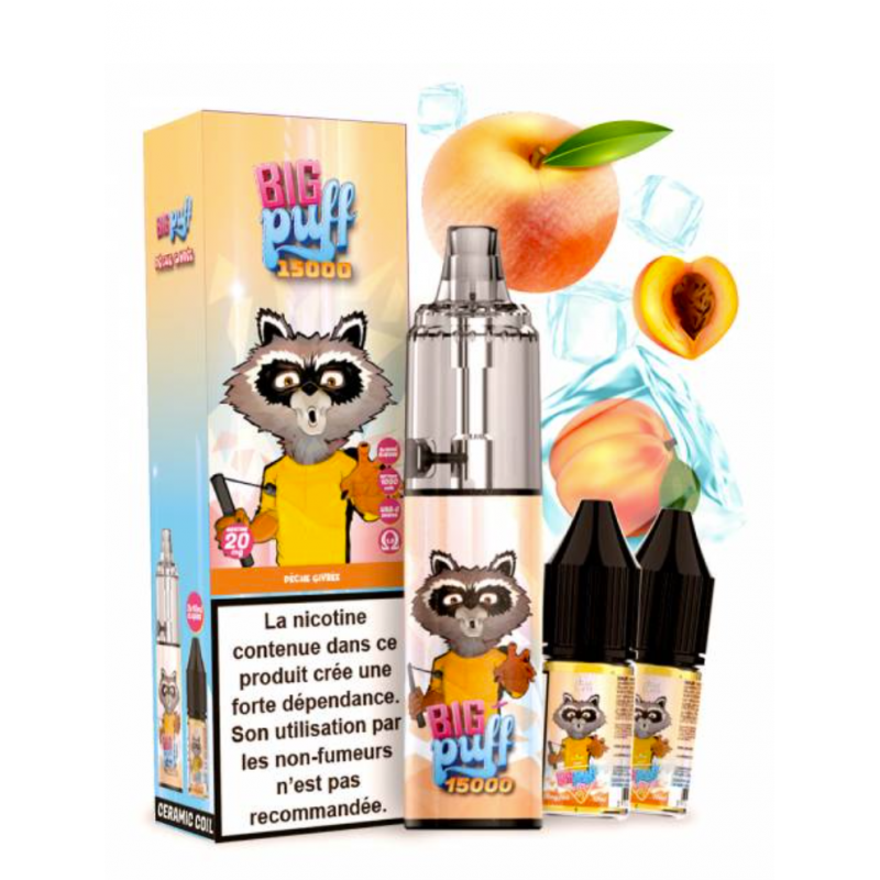 Tornado 15000 puffs 20 mg Pêche Givrée - Big Puff