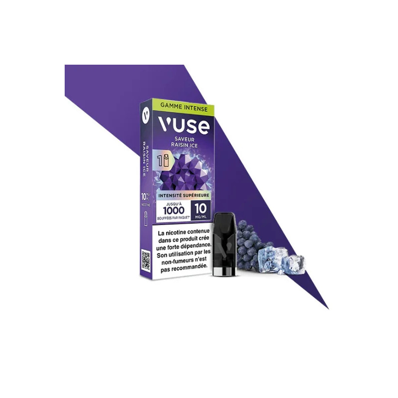Raisin Ice - Capsule ePod Vuse Gamme Intense - 10mg - 2ml - 1 pod