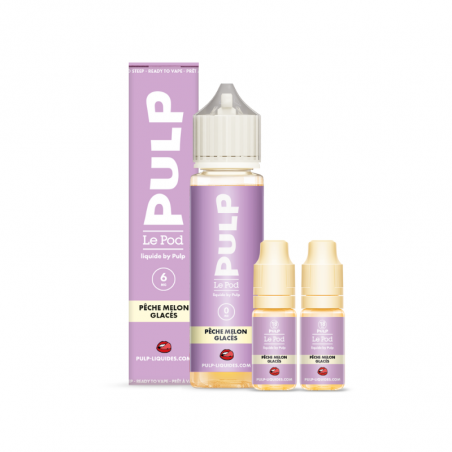 Pack 60ml Peche Melon Glaces Le Pod Liquide Pulp 6mg