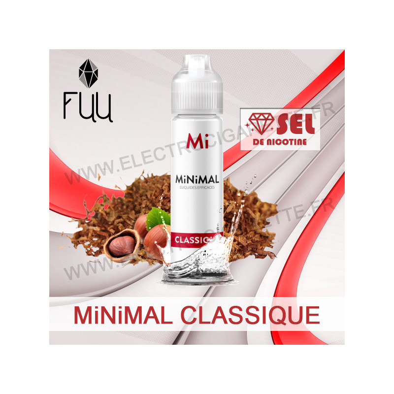 Classique Grand Format MiNiMAL 50ml 0mg - E-liquide saveur classique avec une touche de noisette