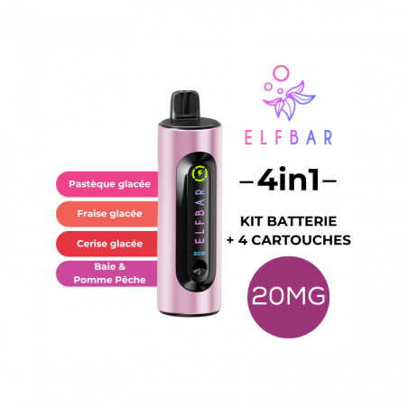 Kit 4en1 ELFBAR Édition Fruits Rouges 20mg