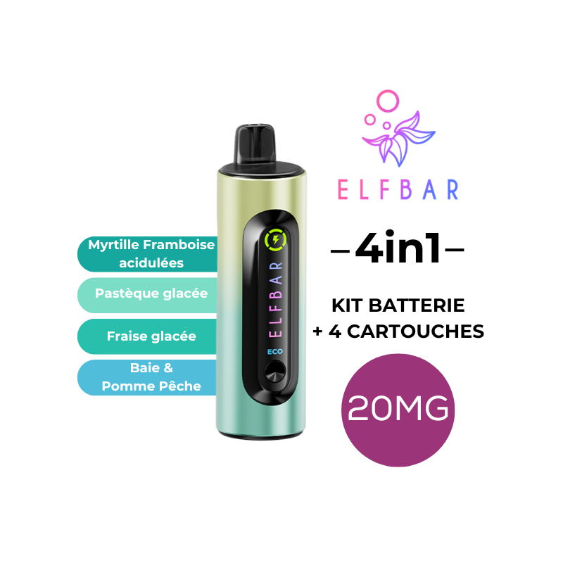 Kit 4en1 ELFBAR Édition Signature 20mg