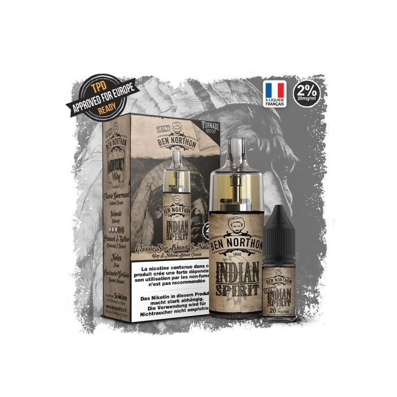 10000 Puff 100% Légale Indian Spirit 20mg - Ben Northon x Tornado 10000