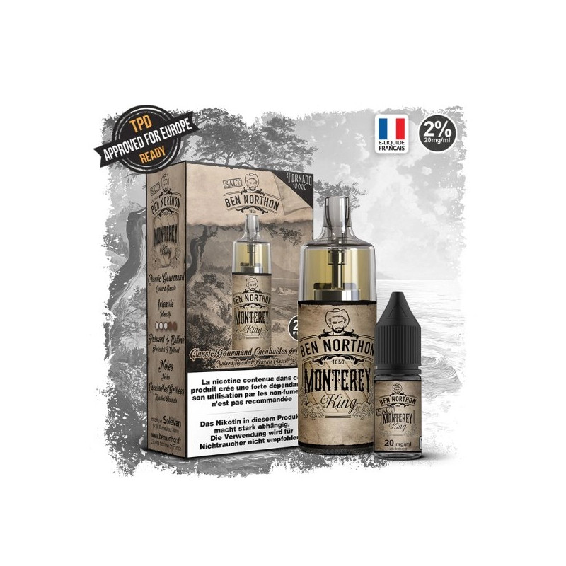 10000 Puff 100% Légale Monterey King 20mg - Ben Northon x Tornado 10000